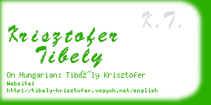 krisztofer tibely business card